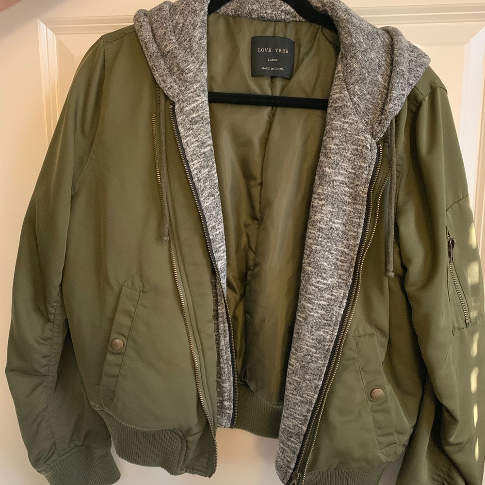 Olive Green Bomber Jacket